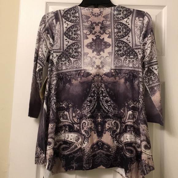 NWT One World Cream/ Black Women Tops - Picture 5 of 8